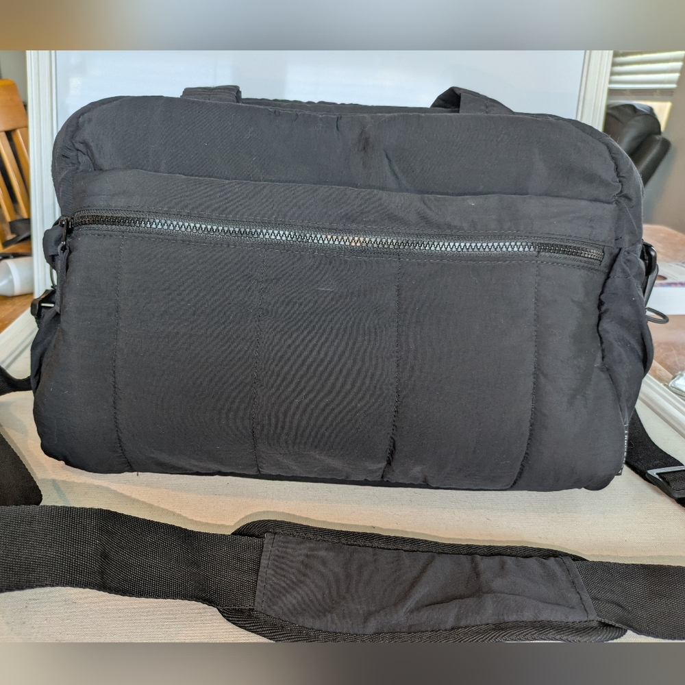 BAGSMART Black Travel Duffel Bag Weekender Carry On Gym Overnight Bag